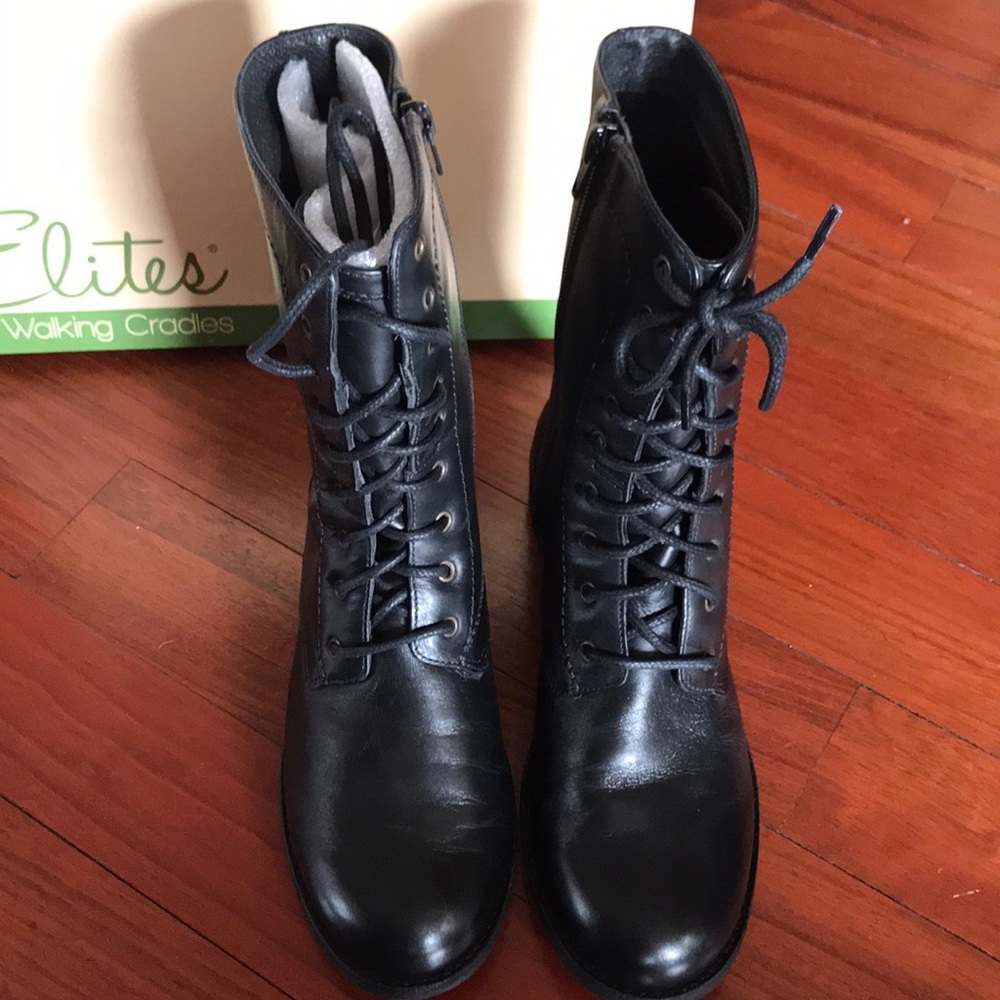 Leather Combat Boots - BNIB